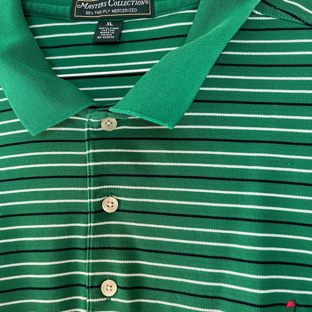 Masters Green Striped Polo Shirt - Picture 3 of 3